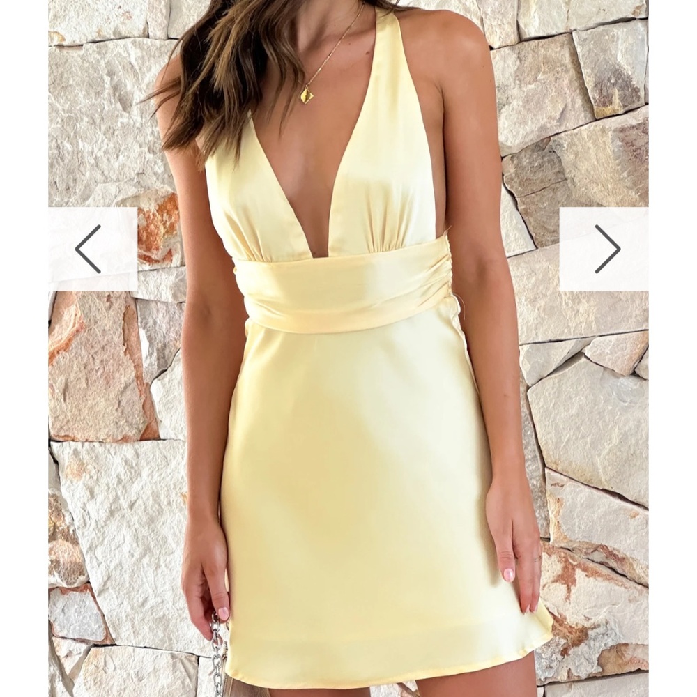 Cassida Mini Dress-Yellow